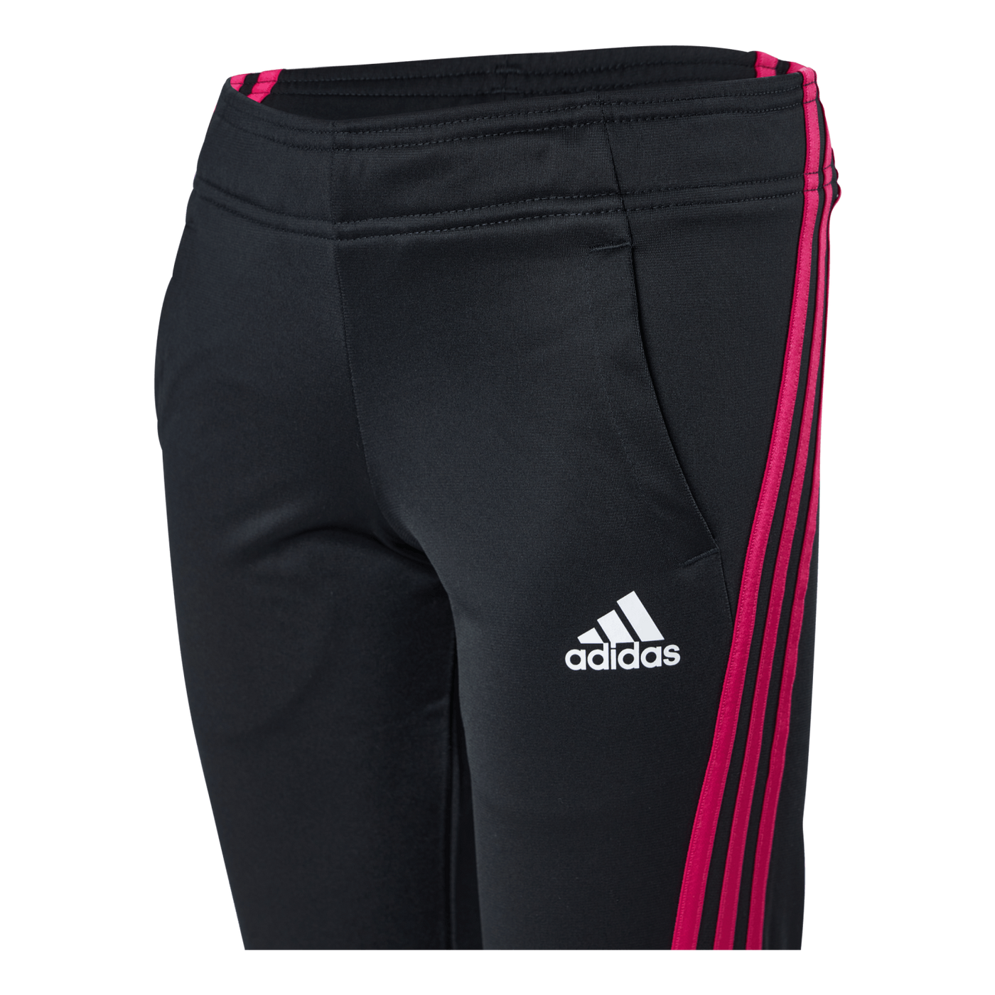 Team Polyester 3-Stripes Tracksuit Black / Team Real Magenta