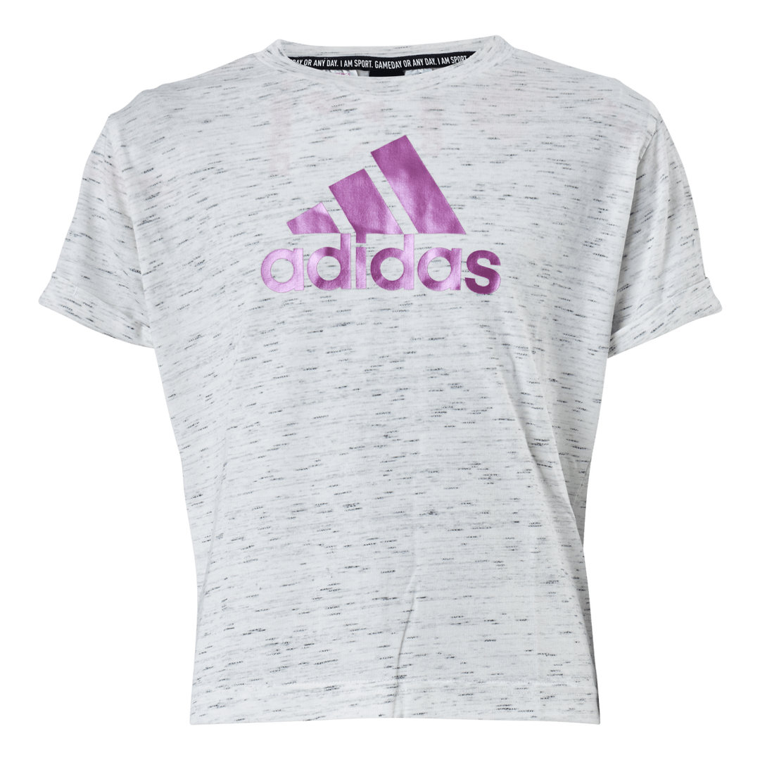Girls Bos Tee White Melange / Sonic Fuchsia
