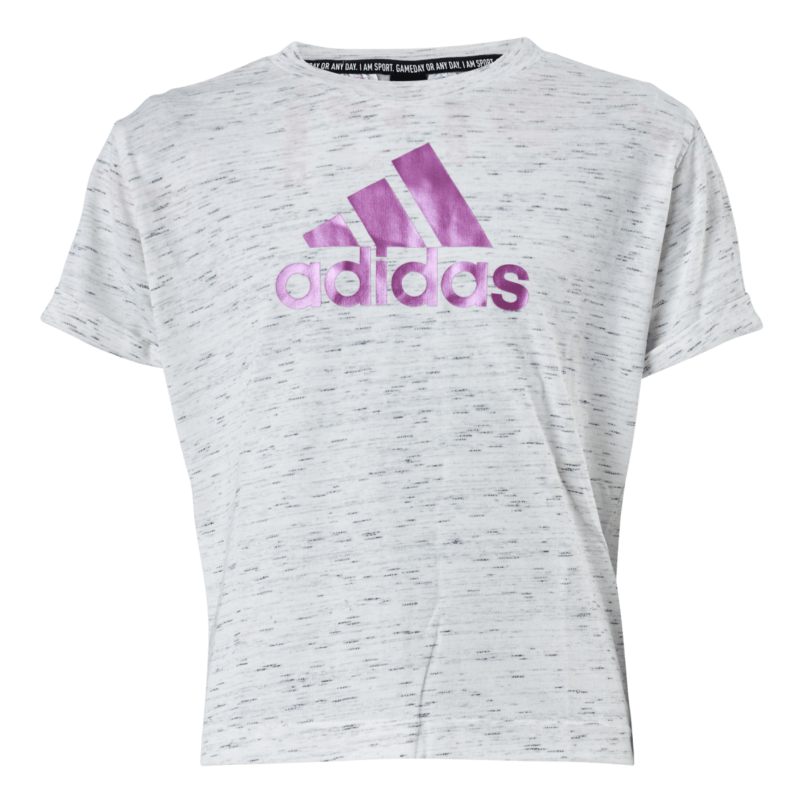 Girls Bos Tee White Melange / Sonic Fuchsia