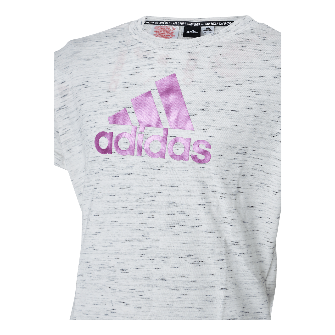 Girls Bos Tee White Melange / Sonic Fuchsia