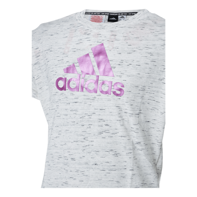 Girls Bos Tee White Melange / Sonic Fuchsia