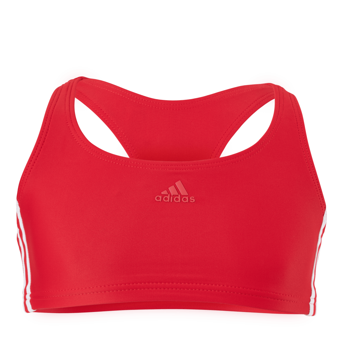 Fitness 3 Stripes Bikini Girls Vivid Red / White