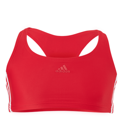 Fitness 3 Stripes Bikini Girls Vivid Red / White