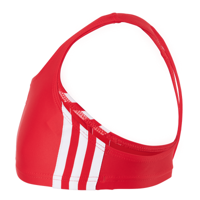 Fitness 3 Stripes Bikini Girls Vivid Red / White