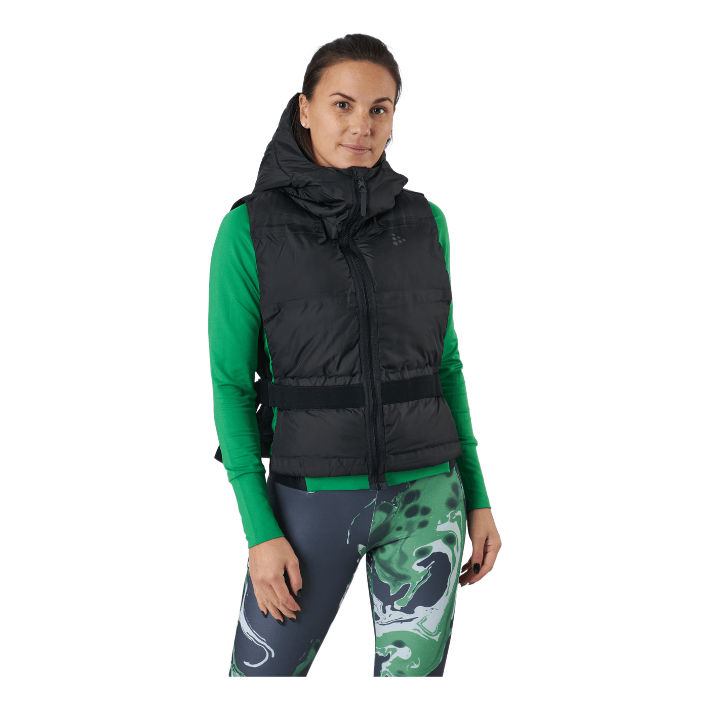 Faun Padded Vest W Black