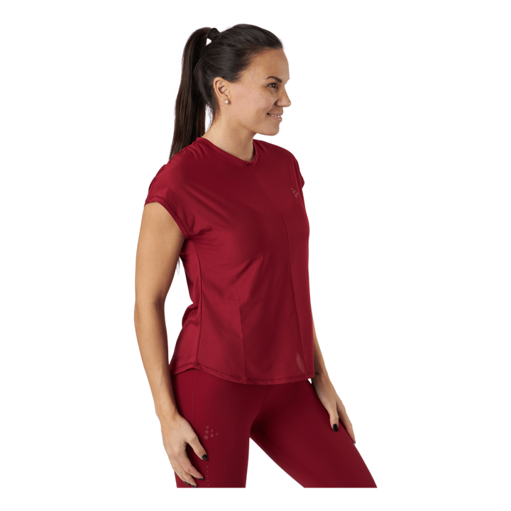 Core Charge Rib Tee W Rhubarb