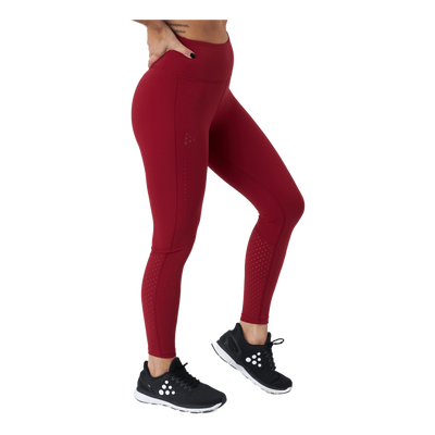 Adv Charge Perforated Tights W Rhubarb