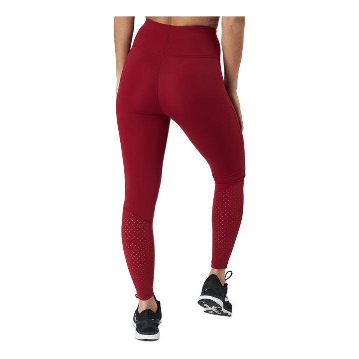 Adv Charge Perforated Tights W Rhubarb