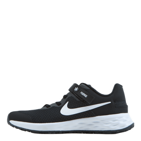 Revolution 6 FlyEase Little Kids' Shoe BLACK/WHITE-DK SMOKE GREY