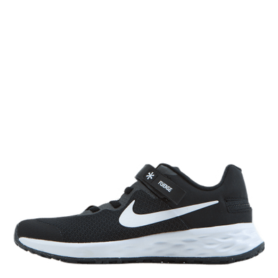 Revolution 6 FlyEase Little Kids' Shoe BLACK/WHITE-DK SMOKE GREY