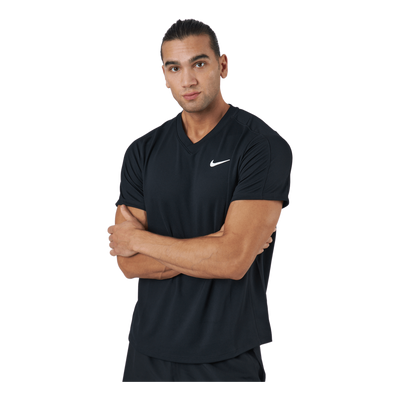 NikeCourt Dri-FIT Victory Men's Tennis Top BLACK/BLACK/WHITE