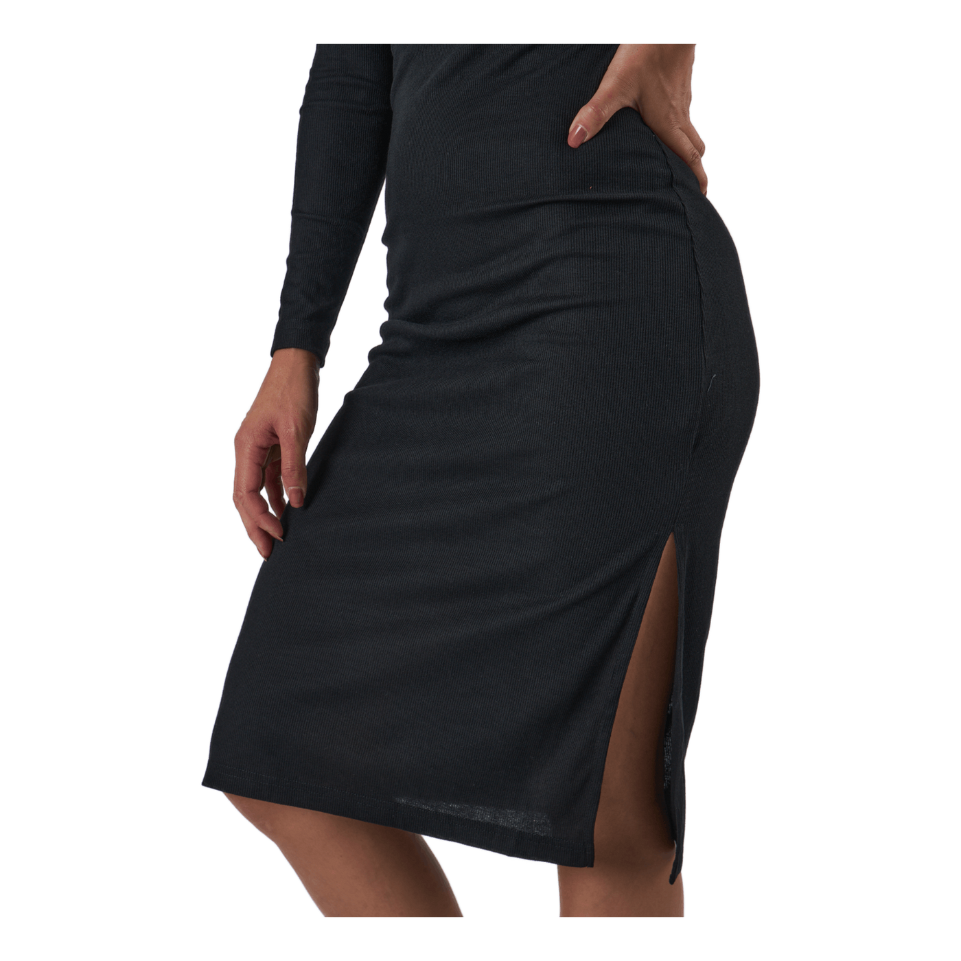 Quinn Rib Dress Black