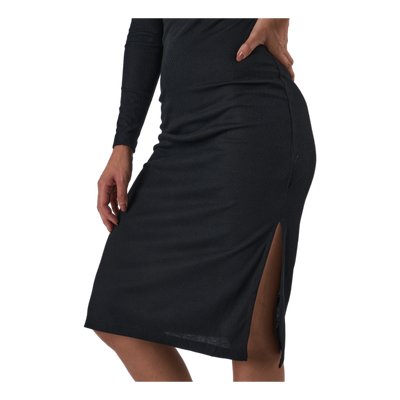 Quinn Rib Dress Black