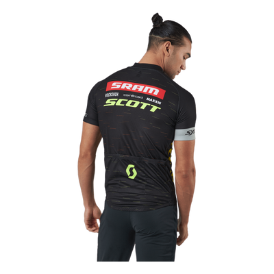 Stand-up Collar Shortsleeve Fu Black