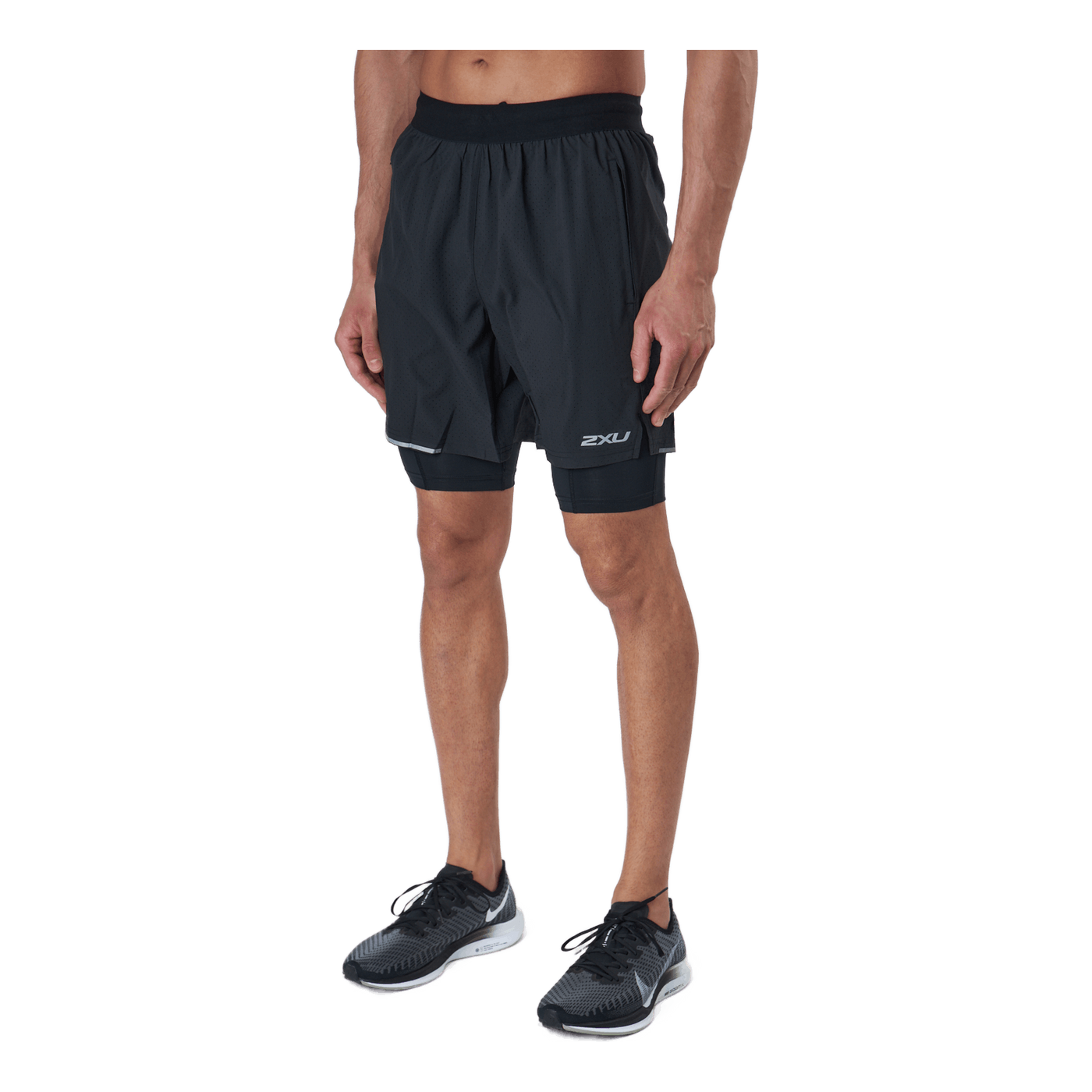 Aero 2-in-1 7 Inch Shorts Black/silver Reflective