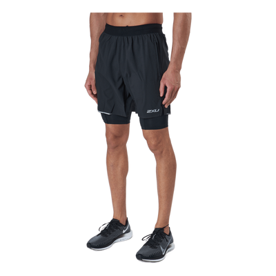 Aero 2-in-1 7 Inch Shorts Black/silver Reflective