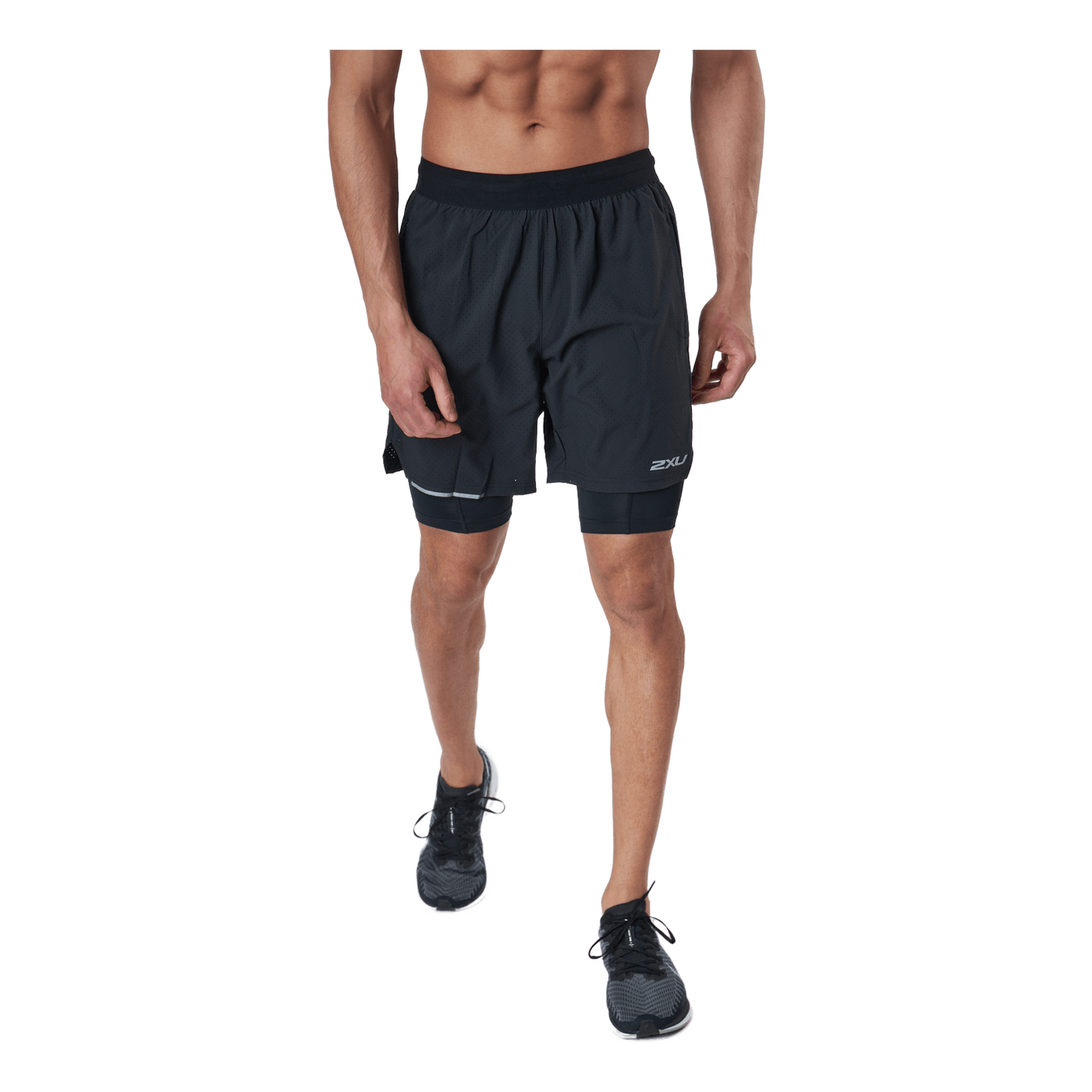 Aero 2-in-1 7 Inch Shorts Black/silver Reflective