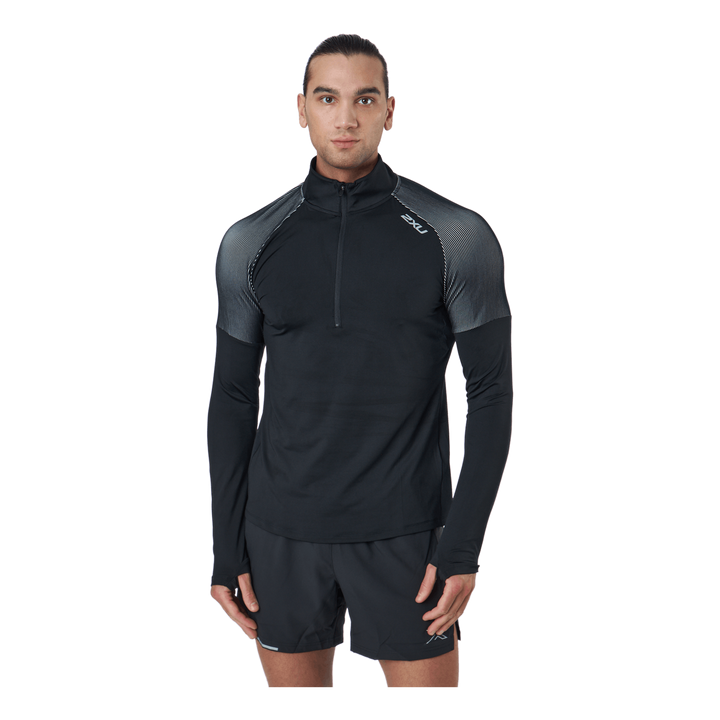 Light Speed 1/2 Zip Black/silver Reflective