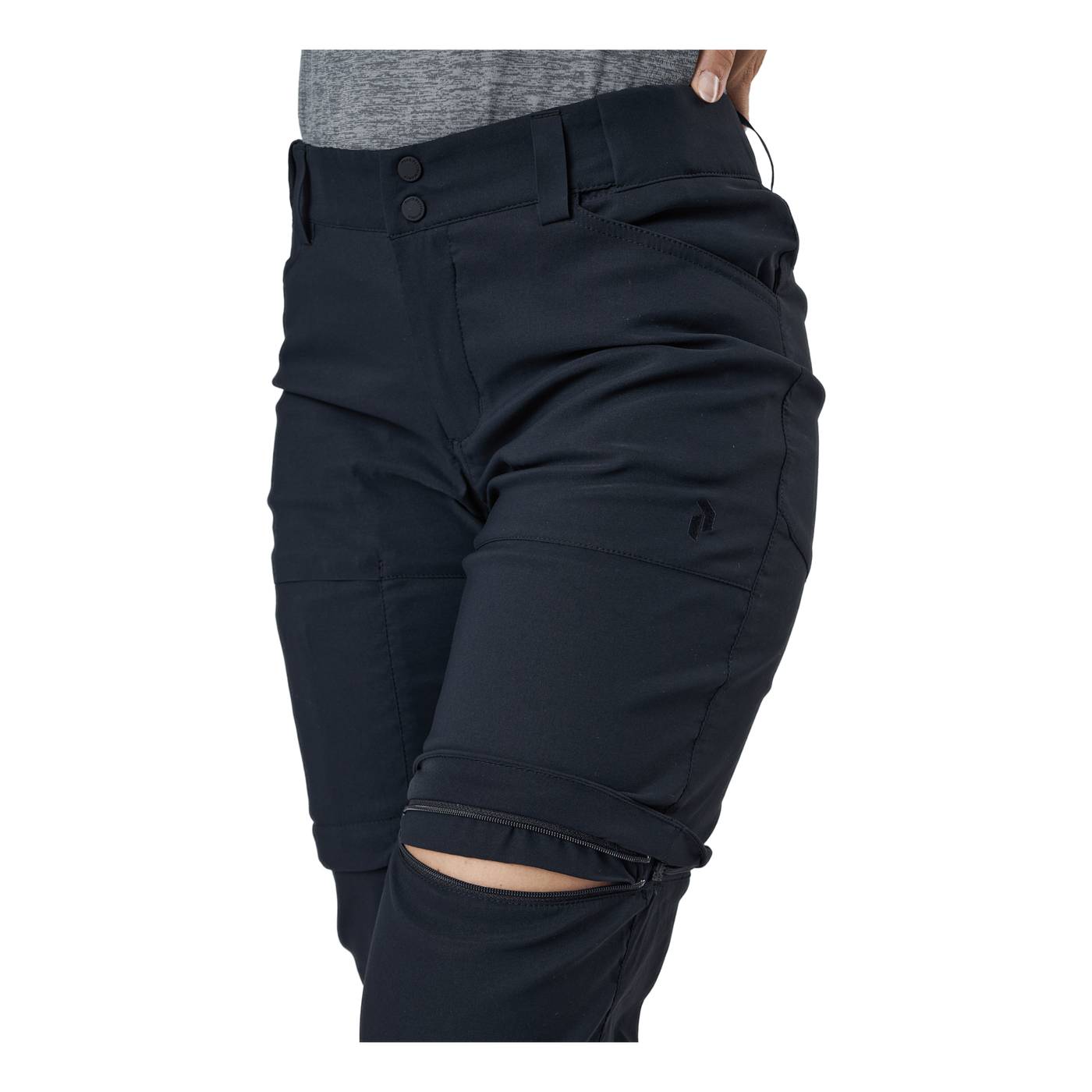 W Iconiq Zip Off Pants Black