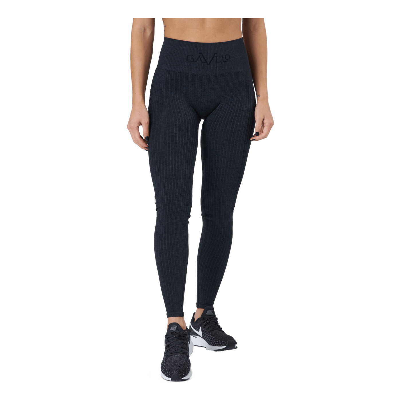 Ribbed Black Sand Melange Seam Black