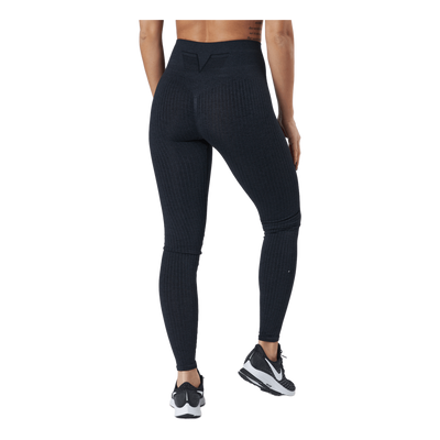 Ribbed Black Sand Melange Seam Black