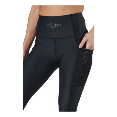 Mesh Pocket Leggings Black