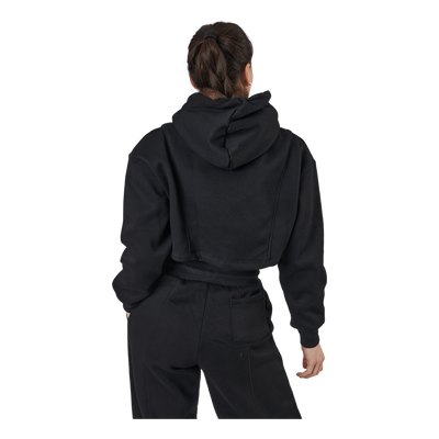 Chill Lounge Cropped Hoodie Black