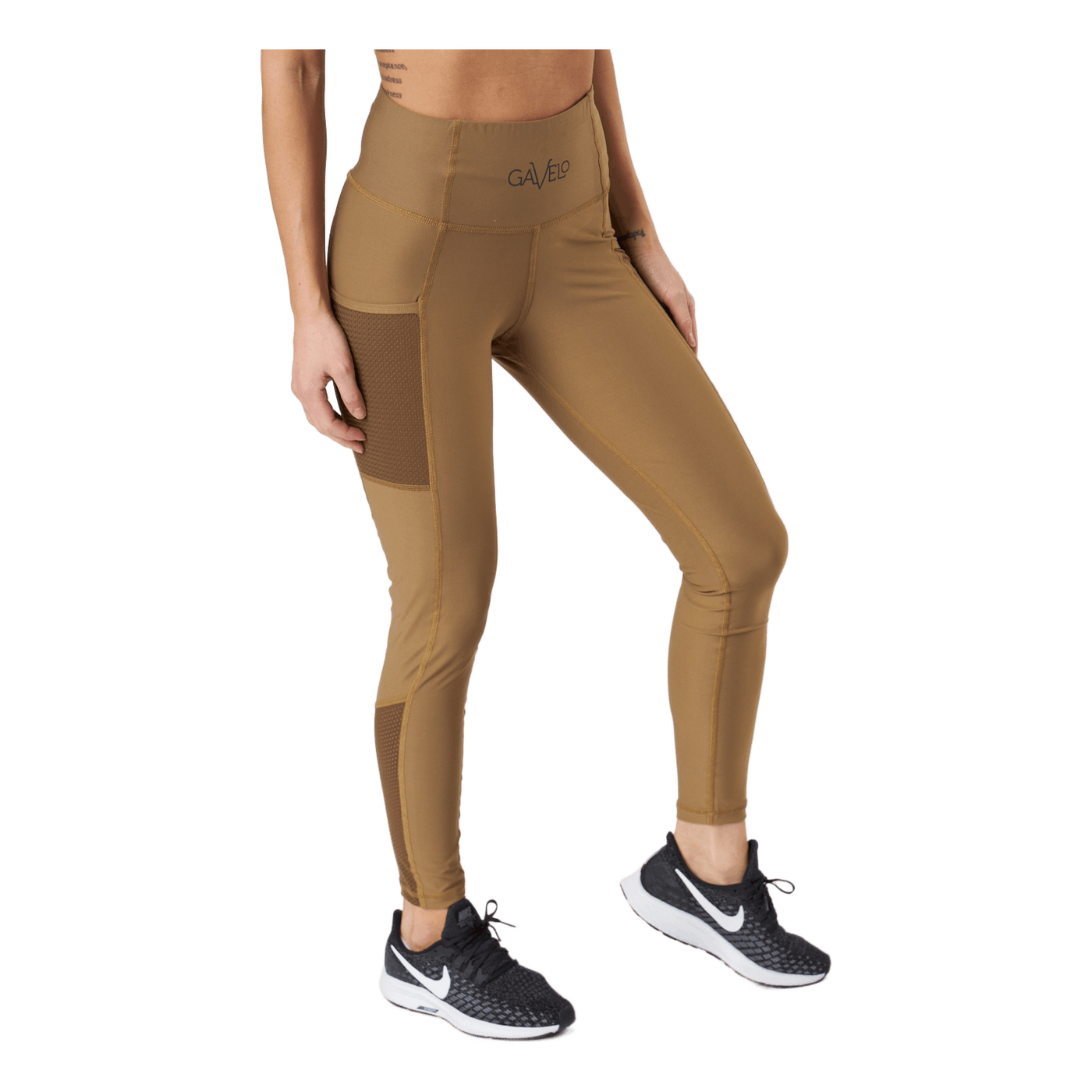 Mesh Pocket Leggings Dark Brown