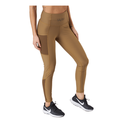 Mesh Pocket Leggings Dark Brown