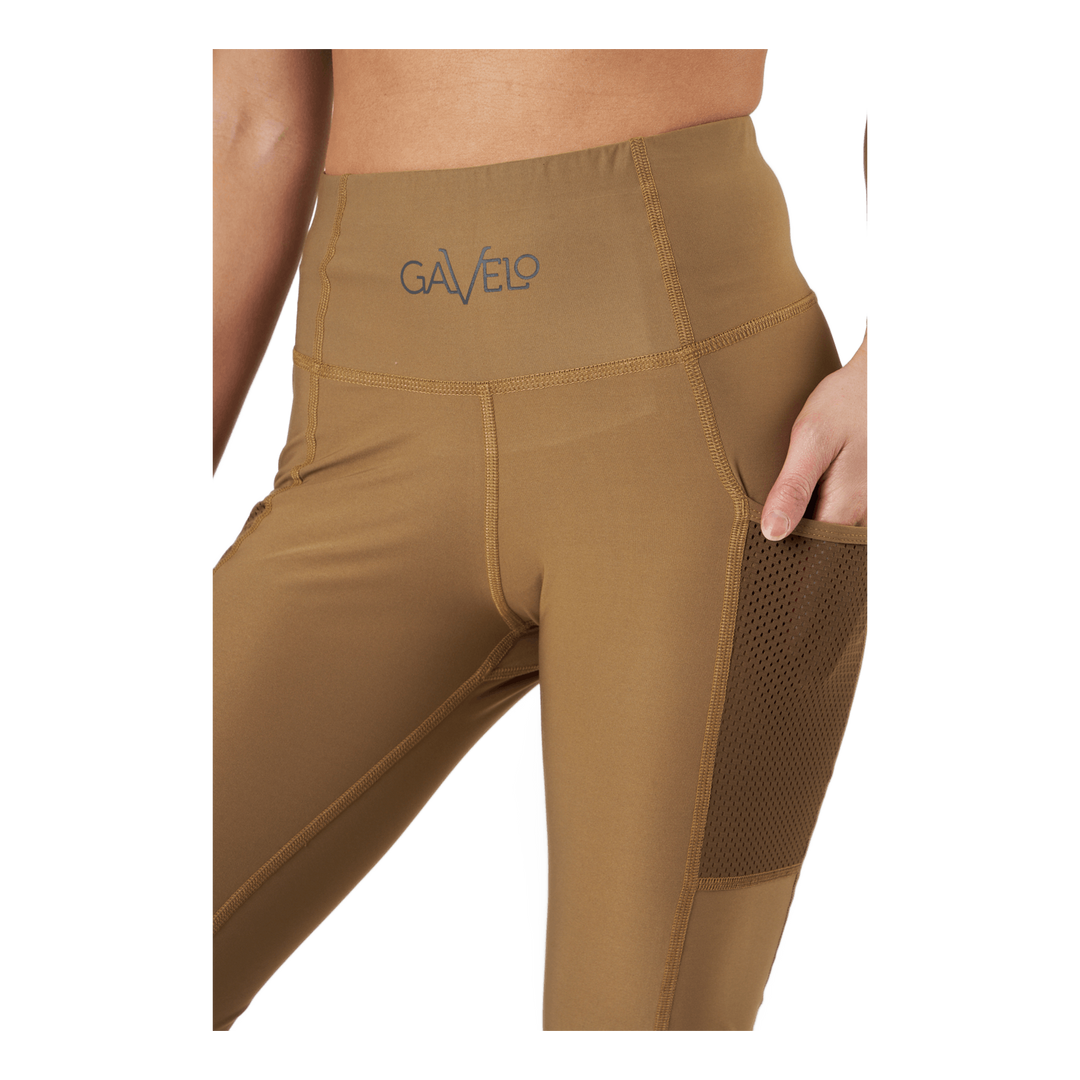 Mesh Pocket Leggings Dark Brown