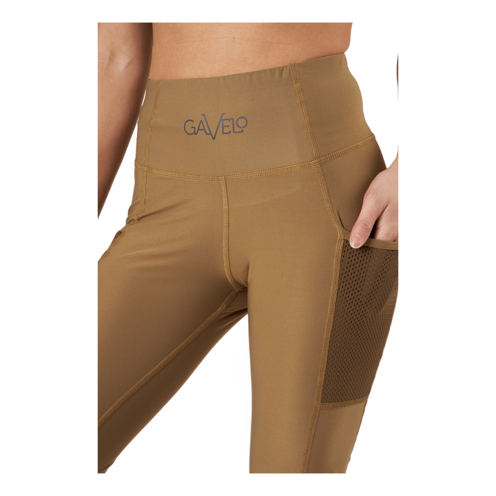 Mesh Pocket Leggings Dark Brown