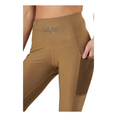 Mesh Pocket Leggings Dark Brown