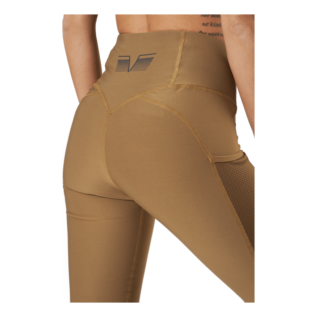 Mesh Pocket Leggings Dark Brown