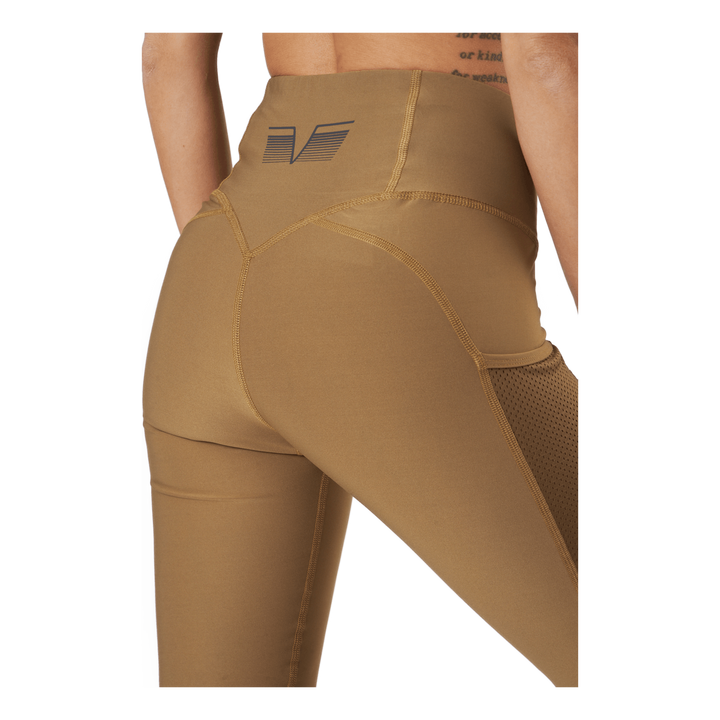 Mesh Pocket Leggings Dark Brown