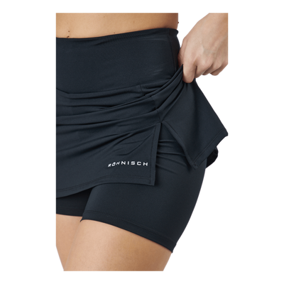 Court Jersey Skort Black