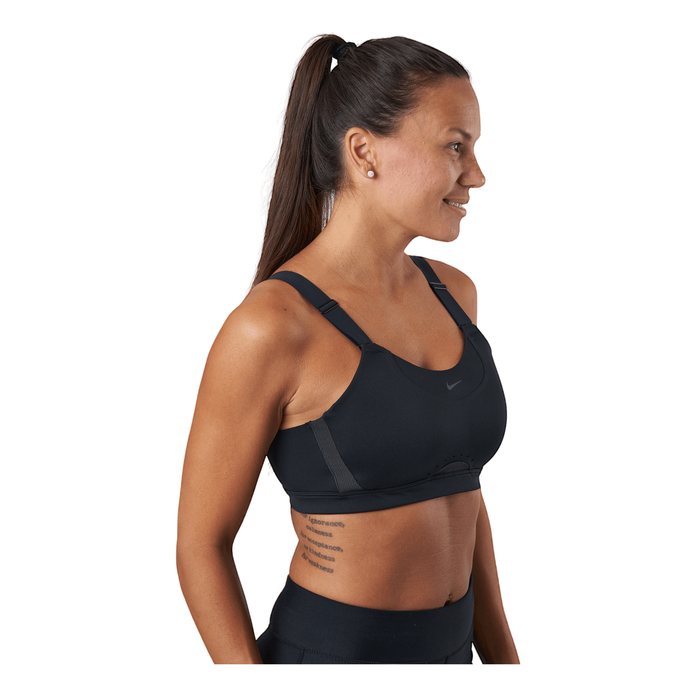 Dri-FIT Alpha Women's High-Support Padded Adjustable Sports Bra BLACK/BLACK/DK SMOKE GREY/DK SMOKE GREY