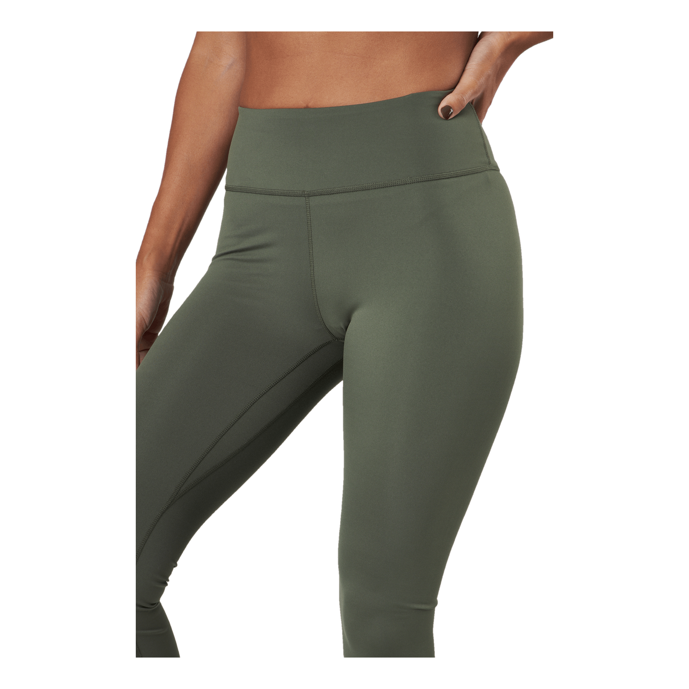 Dri-FIT One Women's Mid-Rise Leggings MEDIUM OLIVE/WHITE