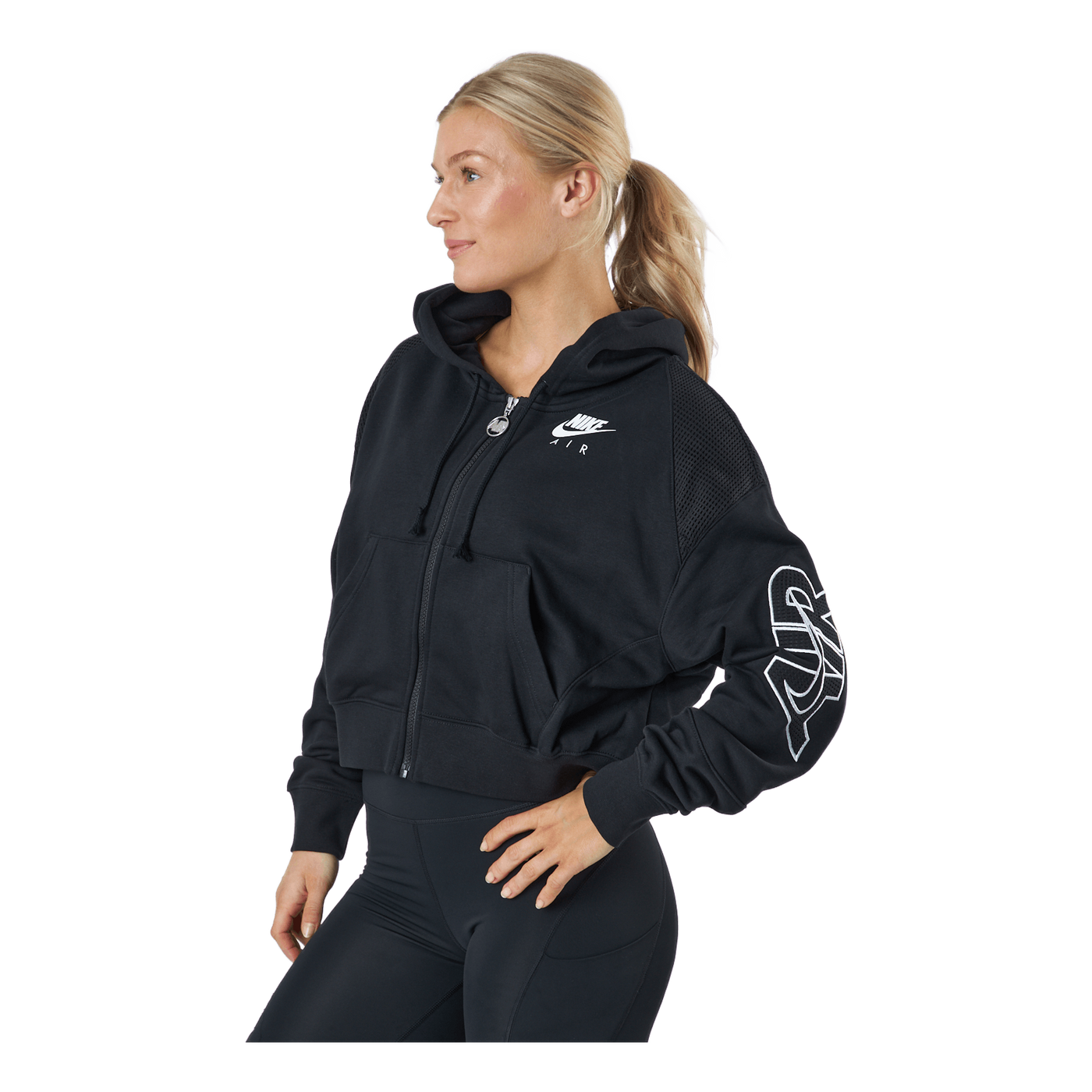 Nike Air Women's Full-zip Flee Black/black/white