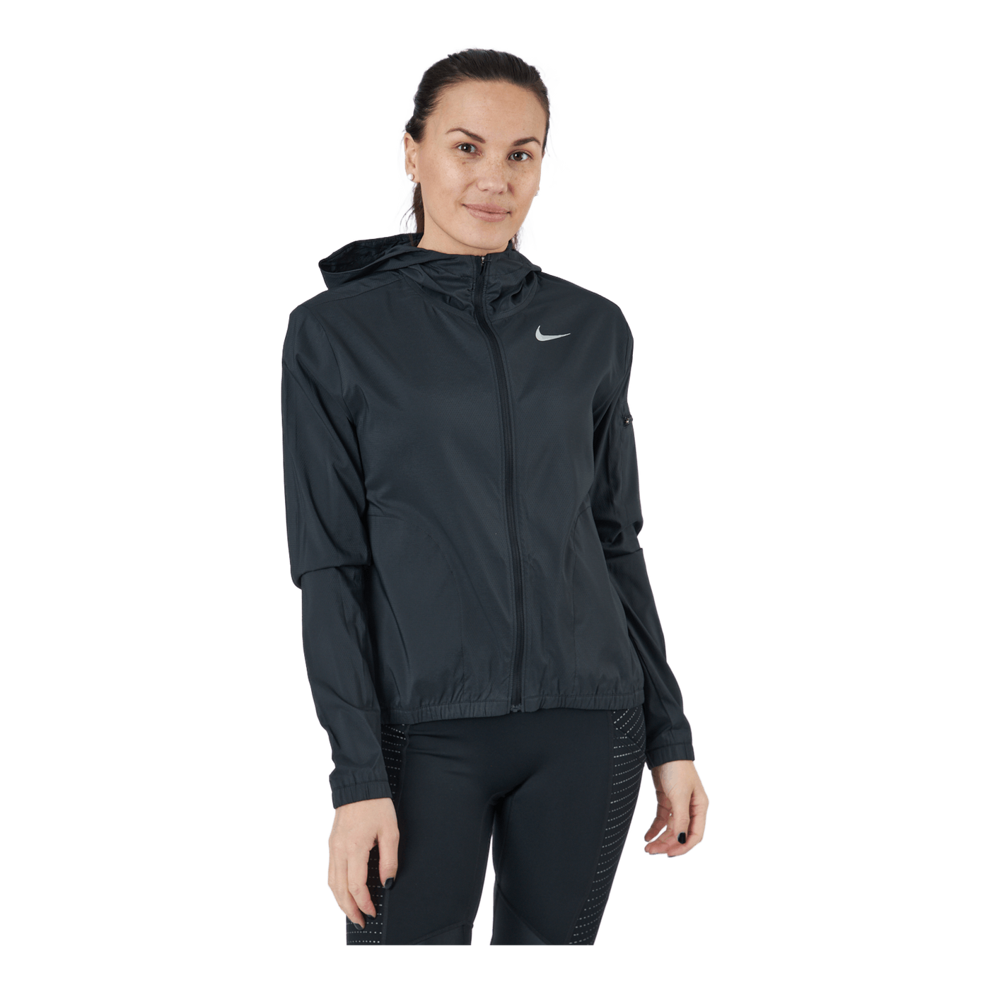 Impossibly Light Women's Hooded Running Jacket BLACK/REFLECTIVE SILV
