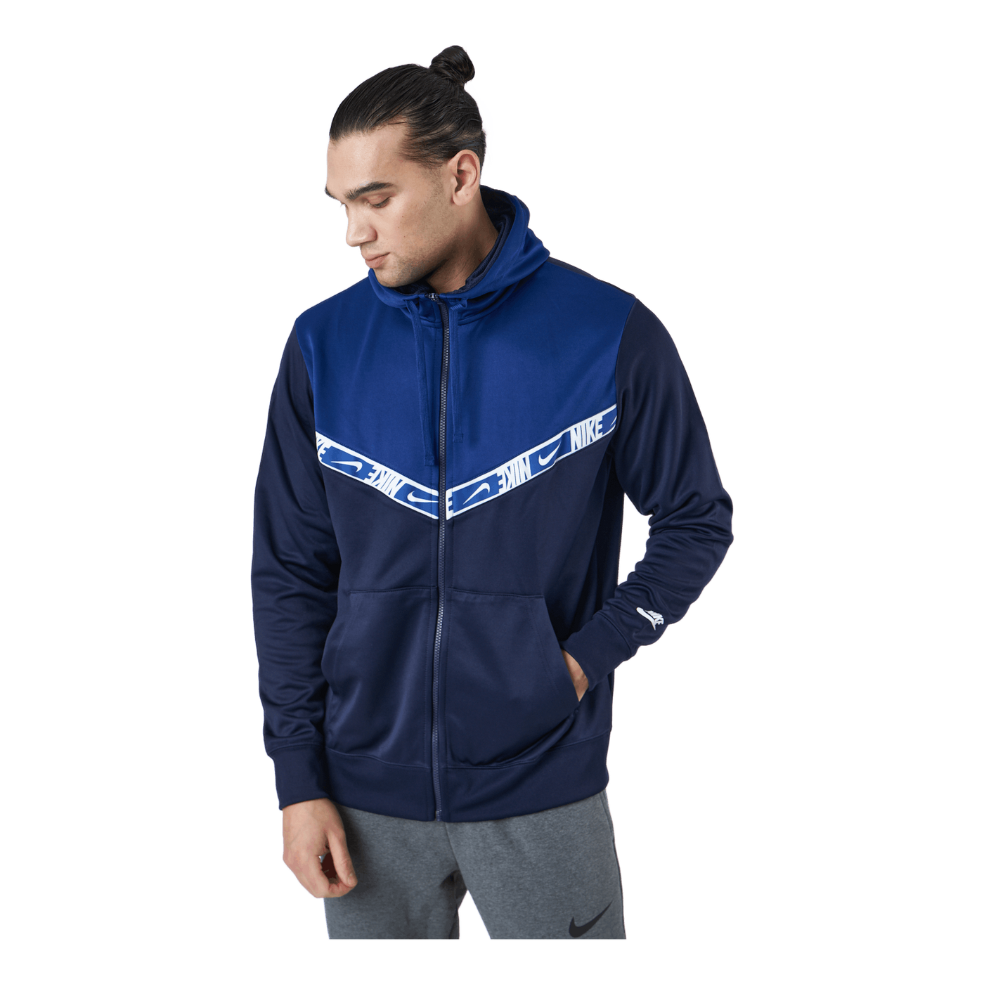 Nike Sportswear Men's Full-zip Blackened Blue/deep Royal Blue