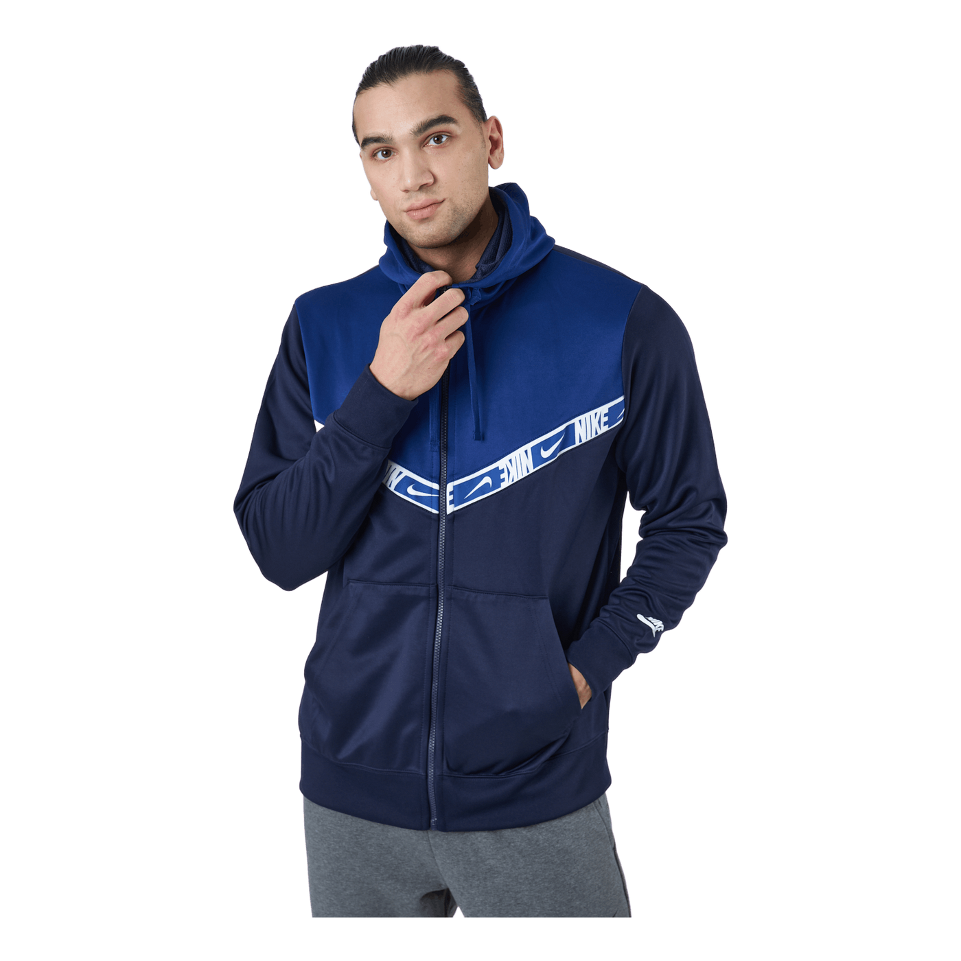 Nike Sportswear Men's Full-zip Blackened Blue/deep Royal Blue