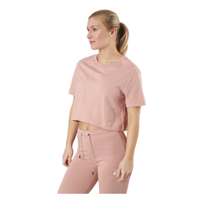 W Nsw Crop Ss Tee Prnt Rose Whisper/white
