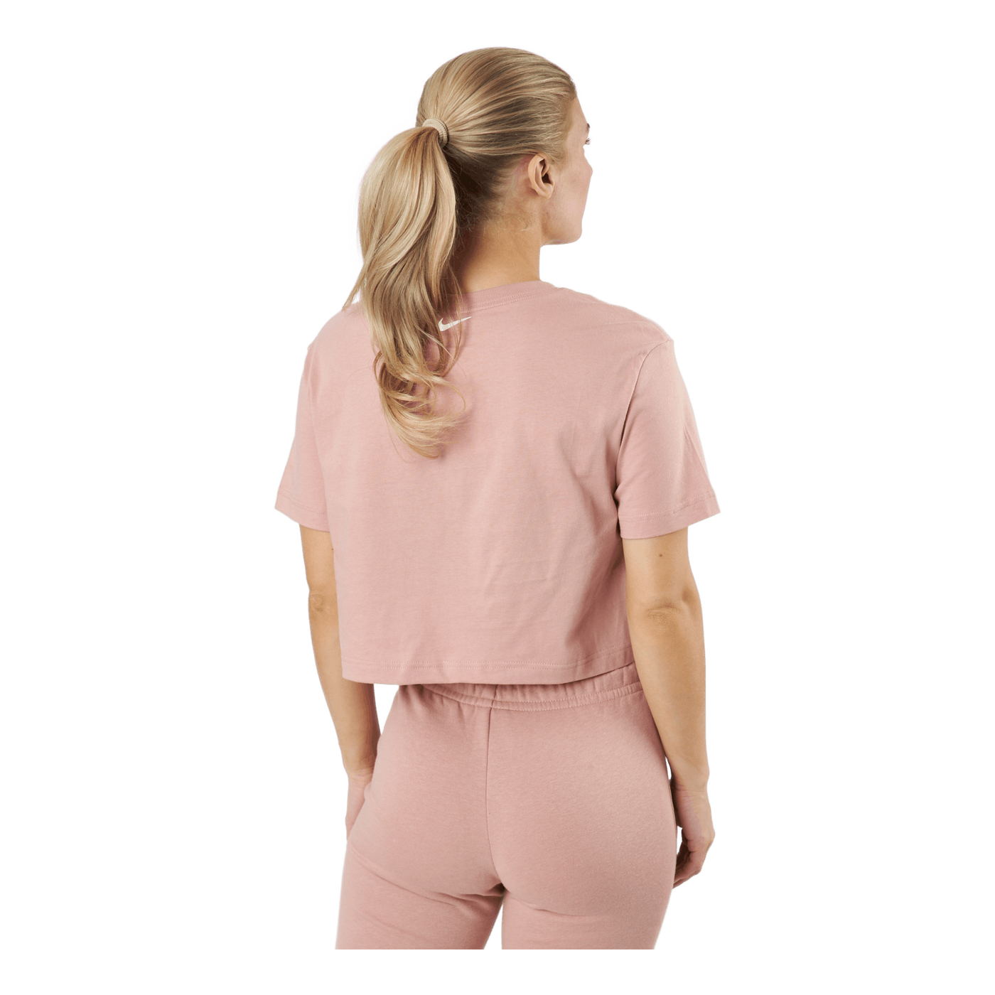 W Nsw Crop Ss Tee Prnt Rose Whisper/white