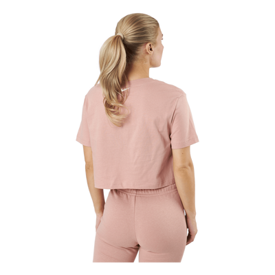 W Nsw Crop Ss Tee Prnt Rose Whisper/white