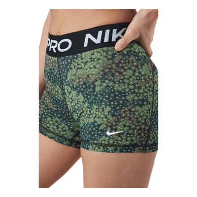 Nike Pro Dri-fit Women's 3" Pr Treeline/black/white