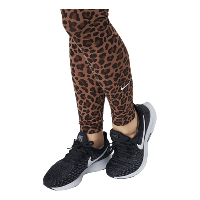 Dri-FIT One Women's High-Rise Printed Leggings ARCHAEO BROWN/WHITE