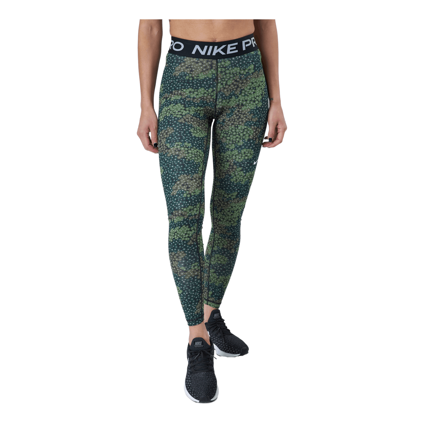 Nike Pro Dri-fit Women's Print Treeline/black/white