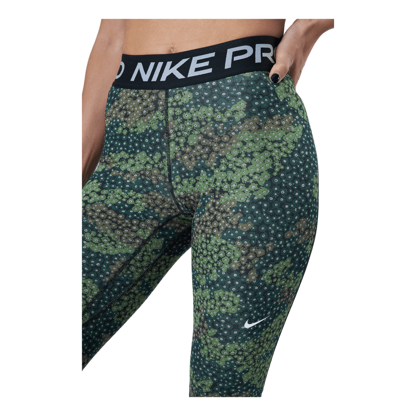 Nike Pro Dri-fit Women's Print Treeline/black/white