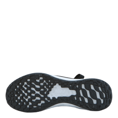 Revolution 6 FlyEase Big Kids' Easy On/Off Road Running Shoes BLACK/WHITE-DK SMOKE GREY