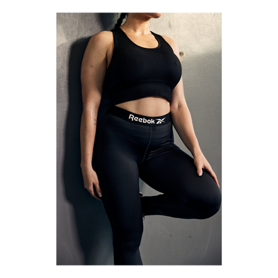 Rib Seamless Crop Top Black